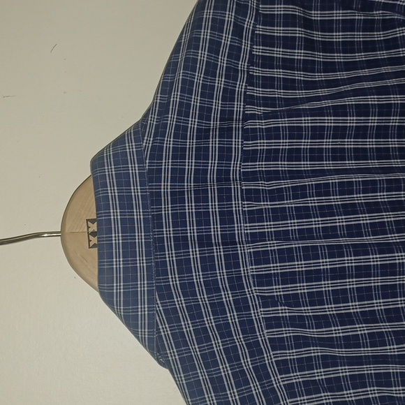 5/$15 Blue plaid Perry Ellis Portfolio Button-Down Dress Shirt - Picture 5 of 5